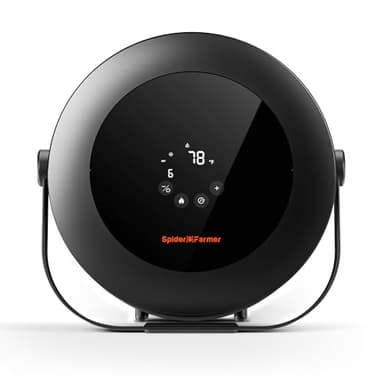 Spider Farmer Grow Tent Heater,530W Portable Heater with Smart Temperature Control, 4 Modes & 24H Timer, 10-Level PTC Heating & Extension Hose for Plant Rooms,Greenhouse, and Grow Tents