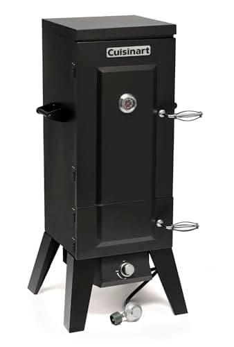Cuisinart 36” Vertical Propane Smoker, 4 Removable Racks, Spacious BBQ Smoker with Wood and Water Trays, 15,000 BTU Heat for Smoked Meat, Brisket, Jerky, Fish, Perfect for Tailgates, Backyard, Camping