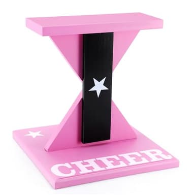 Chunful Cheerleading Balance Trainer 12.2 x 13.19 Inch Wood Wooden Cheer Stunt Training Stand Equipment Cheer Flyer Stand for Flexibility Core Strength and Coordination Training