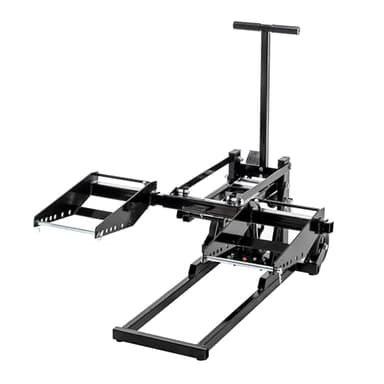 Heavy Duty Lawn Mower Lift Jack 550lbs Capacity Riding Mower Lift with Safety Lock& Non-Slip Wheels Lawn Tractor Lift Adjustable Wheel Span Suitable for Tractors and Zero Turn Lawn Mowers