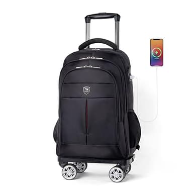 diwolor 35L Multi-Scene Detachable Handle Travel Rolling Backpack Airline Approved,360° Rotating Fit 15.6 Inch Laptop College Backpack With 4 Wheels,Carry on Luggage
