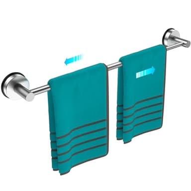 Towel Bar for Bathroom Wall,Adjustable 12~21 Inch Towel Racks for Bathroom Wall Mounted, Towel Holder for Glass Shower Door,Bathroom Accessories,Apparment Essentials,Home Decor-Silver