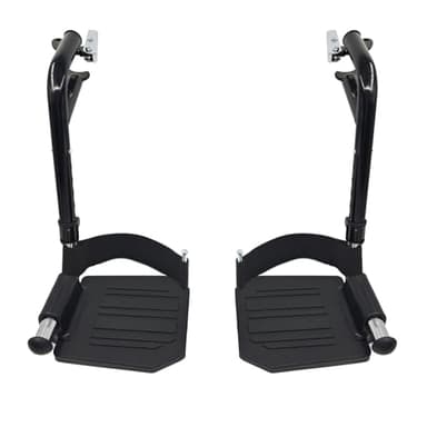 (1Pair) Wheelchair Replacement Footrests,Wheelchair Replacement Parts,Wheelchair Swivel Footrests for Standard Wheelchairs,Black