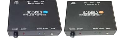 5.2GHz/ 5.8GHz Long Range Wireless Audio Transmitter and Receiver Extender Kit (Stereo Audio + Subwoofer)