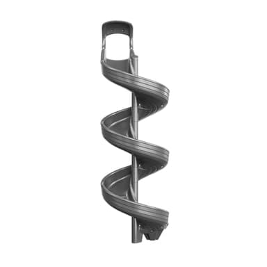 Beuta Playground Slide for Kids - Big Spiral Outdoor Slide Attachment for Treehouse or Deck - Plastic Playset Slide for Playground or Backyard with Open Twisty Design - Exit Reverse - 12 ft - Gray