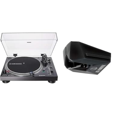 Audio-Technica AT-LP120XUSB-BK Direct-Drive Turntable (Analog & USB) & AT-VMN95EBK Replacement Stylus
