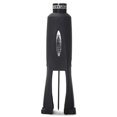 Cork Pops Legacy Wine Opener Built-in 4-Blade Foil Cutter Safe Cork Removal, Effortless Push Button Use, Needle Guard for Safety, Low-Pressure Cartridge Opens Up To 60 Bottles