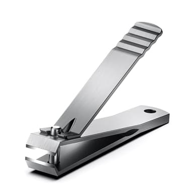 Heavy Duty Straight Blade Nail Clippers for Thick Toenails, Professional Stainless Steel Fingernail Toenail Clippers Trimmers - Thick Wide Jaw Toe Nail Clippings for Seniors, Men & Women - Silver