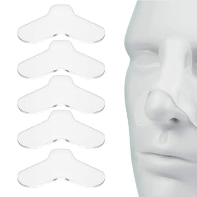 5 Pack Nasal Pads for CPAP Mask, Universal CPAP Nose Pads, Reusable & Washable CPAP Nose Cushion Protector, Trim-to-Fit Gel Nose Pad, Comfort & Reduces Irritation