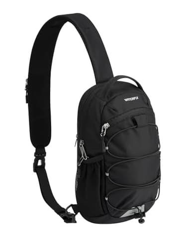 WATERFLY Small Crossbody Sling Bag: RFID Blocking Anti Theft Sling Backpack Chest Bag Travel Hiking Daypack Man Woman