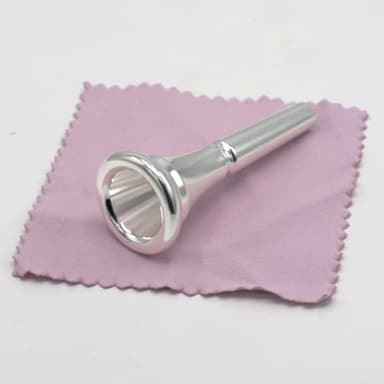 Cheerock 1Pack French Horn Mouthpiece, Standard Size French Horn Replacement Accessory, Compatible with Most French Horns (Silver)