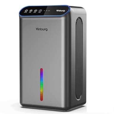 Dehumidifier for Basement (85 OZ, 800 sq ft) Quiet Dehumidifiers for Home, Auto Shut-Off, Sleep Mode, 3 Gear Timer(8H,16H,24H), Small Dehumidifier for Bedroom, Bathroom with Drain Hose (Black Gray)