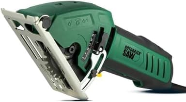 Official ROTORAZER Compact Circular Saw Set for DIY Projects - Cut Drywall, Tile, Grout, Metal, Pipes, PVC, Plastic, Copper, and Carpet w/Blades, Dust Collector & Case - AS SEEN ON TV (Green)