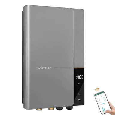 Electric Tankless Water Heater WINTEMP 27kW 240V, Whole House Hot Water Supply, On Demand Instant Endless Water Heater, with LED Temperature Display, WiFi Control, Up to 6.3 GPM, ETL Certified