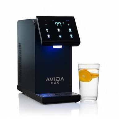 Avida H2O Ultra Instant Hot & Cold Water Dispenser - Bottleless Water Dispenser Countertop, Full Installation Kit, Quiet Multi-Stage Filtration + UV Sterilization - Black