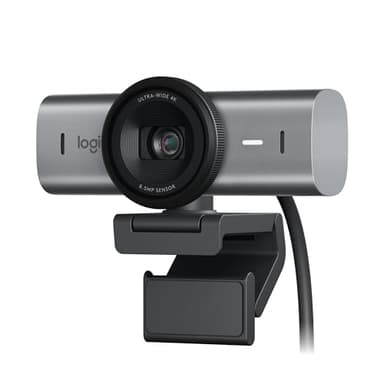 Logitech MX Brio Ultra HD 4K Collaboration, Streaming Webcam, 1080p at 60 FPS, Show Mode, Works with Microsoft Teams, Zoom, Google Meet, Nintendo Switch 2 New GameChat - Graphite