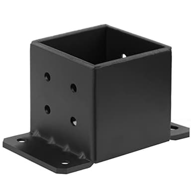 eoere 2 PCS 6x6 Post Base, 8-Gauge Heavy Duty Concrete Post Anchor Pergola Bracket for Deck, Porch Railing, Mailbox