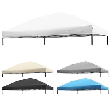 10x 10 Canopy Replacement Top, Replacement Cover for 10x10 Pop Up Canopy Tent (Top Cover Only) Grey White