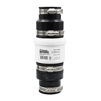 The Basement Watchdog 2" Quiet Sump Pump Check Valve - Durable PVC w/Rubber Unions - Easy to Install - Rigid Reinforced Design (BW-CVK20)