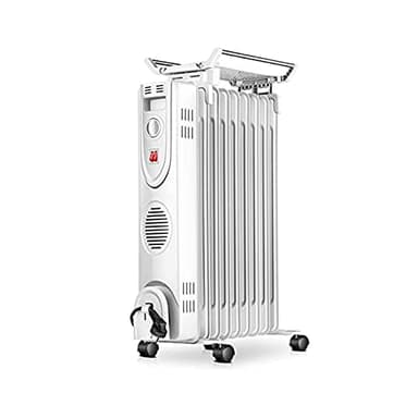 Oil Filled Radiator Heater, Tip-Over & Overheated Protection, 3 Heat Settings with Quiet Operation, Electric Heater for Home and Office (Size : 2000W) (white 2000W)