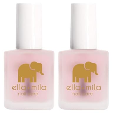 ella+mila "First Aid Kiss" Nail Strengthener and Growth Treatment - Nail Repair Solution & Growth Treatment for Thin, Brittle & Damaged Nails - Nail Hardener with Vitamin E (2-Pack)