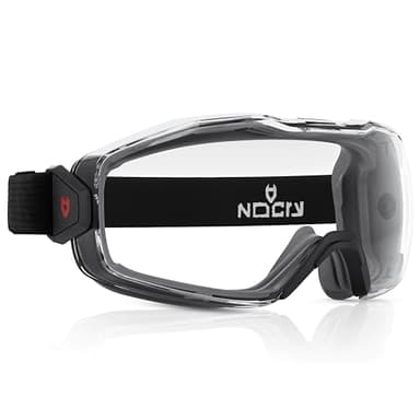 NoCry Anti Fog Safety Goggles Over Glasses For Men And Women — ANSI Z87.1 Premium Anti Scratch & UV380 — Eye Protection with Panoramic Lens & Adjustable Strap — Perfect Dust Goggles for Chemistry Lab