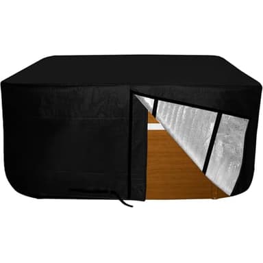 Insulated Hot Tub Cover with Insulation,Hot Tub Thermal Blanket,Winter Protection Spa Cover, Inflatable Waterproof Cap for Energy Efficient Full Coverage Dustproof