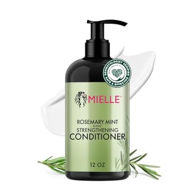 Mielle Organics Rosemary Mint Strengthening Hair Conditioner for Women & Men - Biotin Infused Detangling & Hydrating Conditioner to Increase Manageability & Support Longer, Healthier Strands, 12 oz