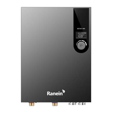 2025 GEN II Ranein Tankless Water Heater Electric, 18kW 240V On Demand Instant Endless Water Heater with Temperature Display, Control Knob, Up to 4.3 GPM for Whole House Water