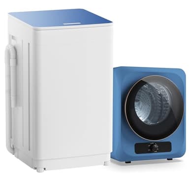 Auertech Portable Washer and Dryer Combo Set, 18 lbs Fully Automatic Washing Machine, 1.5CuFt Portable Dryers, Compact Washer and Dryer for Apartment, RV, Dorm