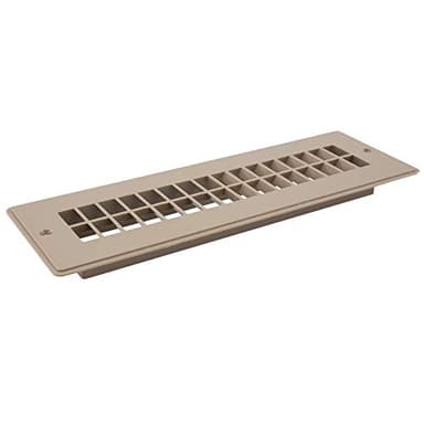 RecPro RV Floor Register | RV Stationary Vent Cover | 2-1/4" x 10-1/8" Insert | Undampered Duct (Beige)