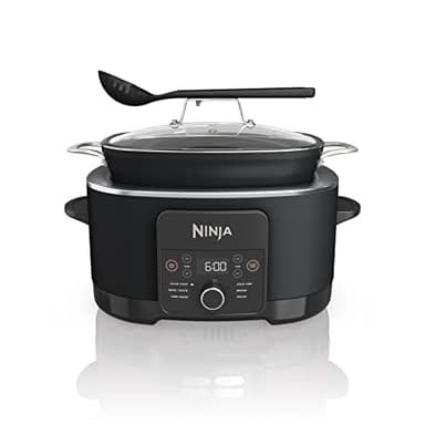 Ninja® 12-in-1 PossibleCooker™ PLUS | 8.5-qt - Sous Vide & Proof Multi-Cooker | Slow Cooker, Dutch Oven & More | Glass Lid & Integrated Spoon | Nonstick | Oven Safe Pot to 500°F | Black | MC1010