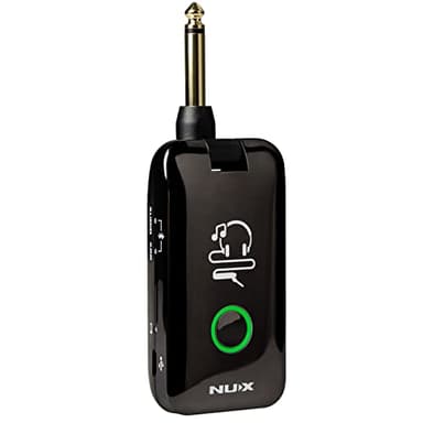NUX Mighty Plug MP-2 Guitar and Bass Modeling Headphone Amplug with Bluetooth, 13 Amp Models, 20 IRs, 19 Effects, 6.35mm Phone Plug, Pocket Amplifier Built-in Rechargeable LiPo Battery 3.7V/1000mAh