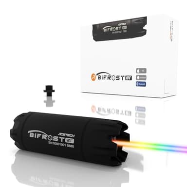 ACETECH Airsoft Pistol/Riffle RGB Tracer Unit with Bluetooth APP Control Bifrost BT 14mm CCW Negative Thread with M14- to M11+ Adaptor Glow in The Dark Green/Red BB LED RGB Lighting Effect