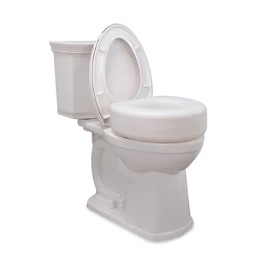 AquaSense 4-Inch Portable Toilet Seat Riser - Elevated Toilet Seat for Seniors - Easy Installation - Sturdy Non-Skid Design - Fits Round Toilets - Post-Surgery & Mobility Aid