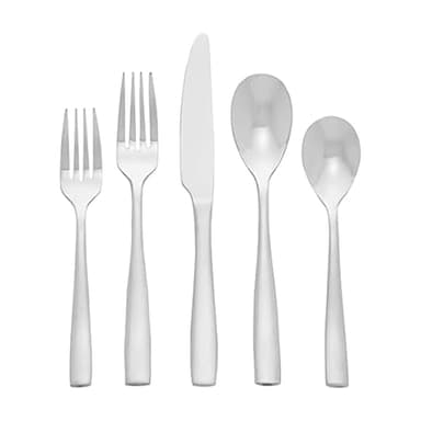 Mikasa Delano Satin 20-Piece Stainless Steel Flatware Set, Service for 4