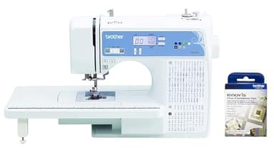 Brother XR9550 Computerized Sewing and Quilting Machine, 165 Built-In Stitches, Wide Table and SA5FTPKG 5-Foot Embellishment Pack