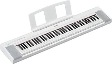 Yamaha Piaggero 76-Key Ultra-Portable Digital Piano, Touch Sensitive Keys, Metronome, Recording Function, White NP35WH