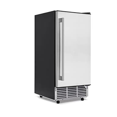 Newair 15" Undercounter Clear Ice Maker 80 lbs. Daily Ice | Self-Cleaning Function, Clear Ice Cube Machine | Built-in or Freestanding in Stainless Steel, LED Controls, Ice Thickness Controls