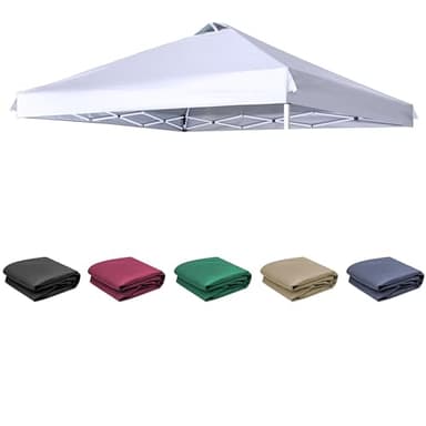 SCOCANOPY 10x10 Replacement Top with Air Vent for 10x10 Canopy Frame, Canopy Cover ONLY, (Inner Layer is Sunproof Silver Coating so It's grayer Than Pure White)