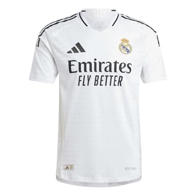 adidas Real Madrid Men’s Authentic Jersey 2024/25 (US, Alpha, Small, Regular, Regular, White)