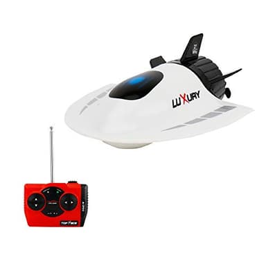 GoolRC Mini RC Submarine Boat, Remote Control Waterproof Diving Toy (White)