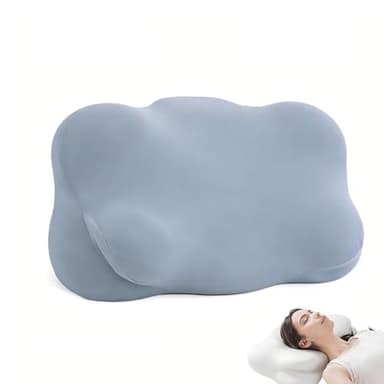 DIICRIN Cloud Pillow for Sleeping, Cervical Neck Support Pillow with Ergonomic Contour, Memory Foam Neck Pillow for Side & Back Sleepers, Breathable Cover, Mellow Cloud Pillow for Better Sleep