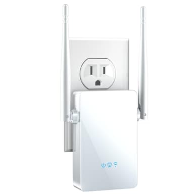 2025 WiFi Extender Signal Booster, New Gen Internet Booster for Home, 4X Faster, Covers up to 10,000 sq.ft, Wi-Fi Repeater with Ethernet Port, Wireless Long Range Amplifier, Easy Setup (White)