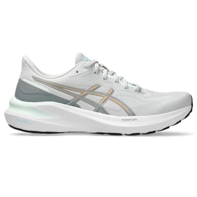 ASICS Women's GT-1000 13 Running Shoes, 8, Concrete/Champagne