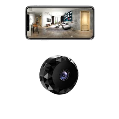 LBPFLTB Dome Camera Pet Cam 1080P HD WiFi Wireless Indoor Home Security Surveillance Camera Mini Nanny Cam with App Control Motion Detection (Black)