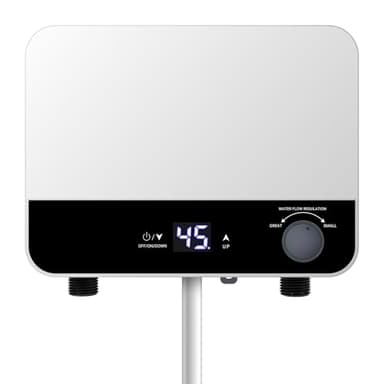 Tankless Water Heater Electric 110v,3500W Instant Hot Water Heater With Automatic Control System Touch Digital Display， Constant Temperature Wall or Floor Mounted for Kitchen,Laundry Sink