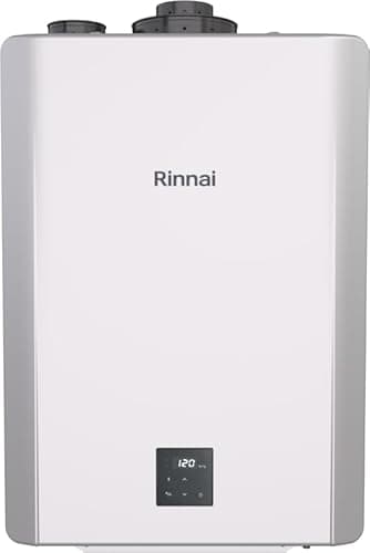 NEW Rinnai RX180iN Condensing Smart Sense Natural Gas or Propane Tankless Water Heater, Indoor or Outdoor Water Heater, Up to 10 GPM, 180,000 BTU