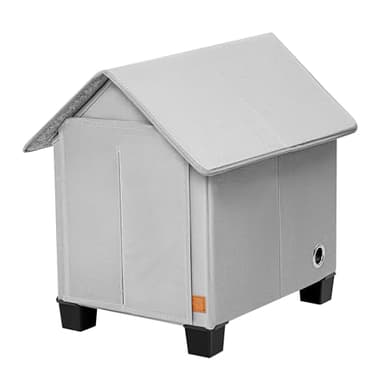 Insulated Dog House Outdoor with Warm Mat and Elevated Feet,Weatherproof Puppy House Dog Bed for Small Dog and Cat,Max Pets Size 15.7 X 11.4 Inches