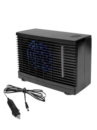 Turvysen 12V Car Fan That Blow Cold Air Portable Air Conditioner Car Cooling Fan for Vehicles Truck SUV Boat Golf RV, Universal Car Dashboard Fans with Cigarette Lighter Plug in
